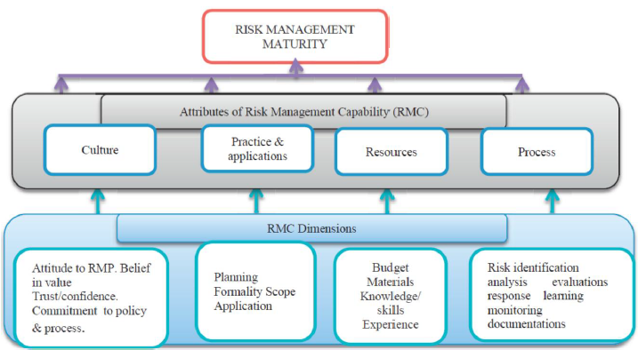 ساختار سلسله مراتبی از ویژگی ها و ابعاد قابلیت مدیریت ریسک