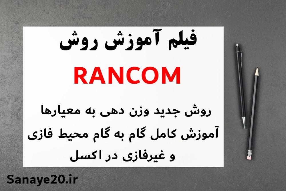 فیلم آموزش روش rancom به همراه پیاده سازی در اکسل